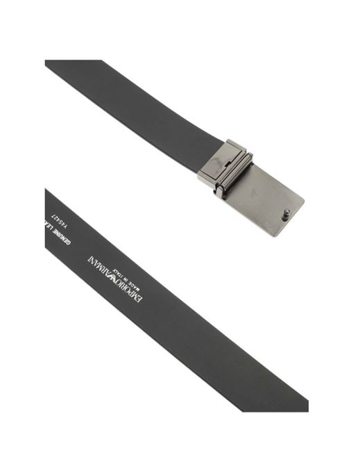 GRANINATED LEATHER BELT WITH PLATE Emporio Armani | Y4S427 YTU7J.84866